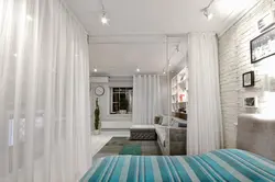 Zoning a room with curtains photo bedroom ideas
