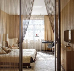 Zoning a room with curtains photo bedroom ideas