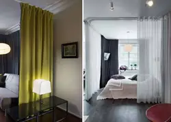 Zoning A Room With Curtains Photo Bedroom Ideas