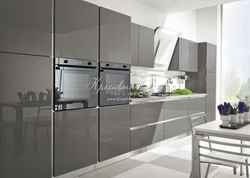 Gray kitchen interior in modern style
