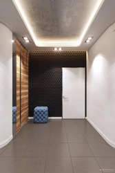 Design of suspended ceilings with lighting in the hallway