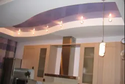 Plasterboard ceiling in the kitchen photo in your home