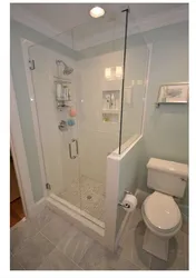 Design bathroom with toilet and shower