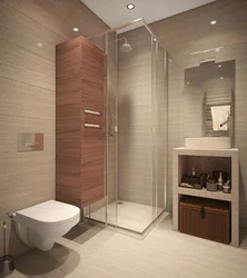 Design bathroom with toilet and shower