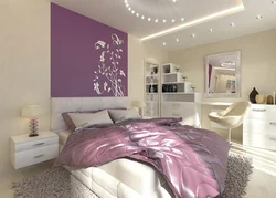 Bedroom design in purple tone photo