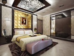 Bedroom interior in art deco style