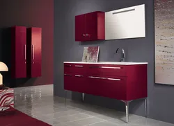 Bath design burgundy color