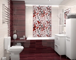 Bath design burgundy color