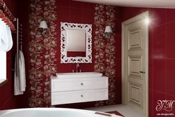 Bath design burgundy color