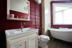 Bath design burgundy color