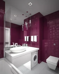 Bath design burgundy color