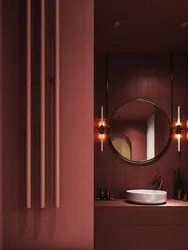 Тарҳи ванна ранги burgundy