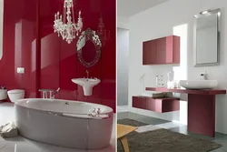 Bath design burgundy color