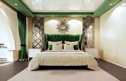 Photo of a bedroom in a modern style green