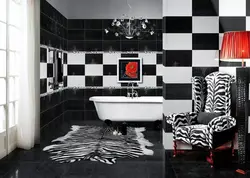 Bathroom Wall Design Black White