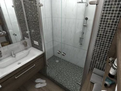 Shower enclosures in the bathroom interior photo