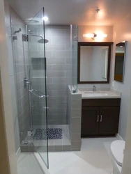 Shower enclosures in the bathroom interior photo