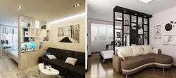 Bedroom Living Room 20 Sq M Photo With Partition