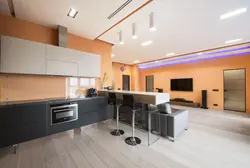 Ас үй интерьеріндегі шабдалы түсі түс комбинациясы фотосурет