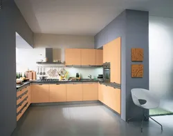 Peach Color In The Kitchen Interior Color Combination Photo