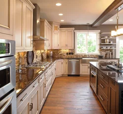 Corner kitchen layout photo