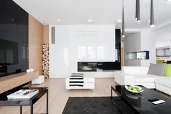 Daxili Mətbəx Oturma Otağı Minimalizm