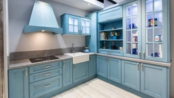 Gray-Blue Kitchen Design Photo
