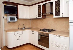 Photo of the corner kitchen on the left side