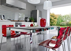 Kitchen table design in modern style