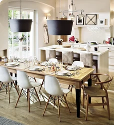 Kitchen table design in modern style