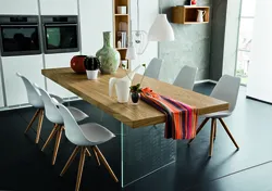 Kitchen table design in modern style