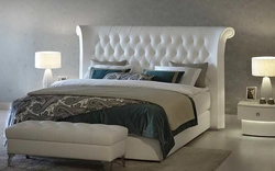 Photo Of A Bedroom With A Soft Headboard