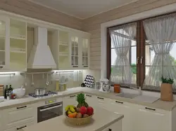 Work Area By The Window In The Kitchen Photo Design
