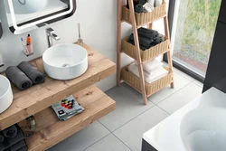 Bathroom design with countertop sink photo