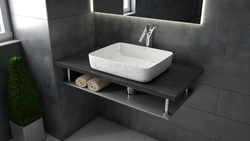 Тарҳи ҳаммом бо акс танӯраи countertop