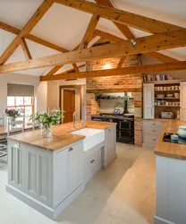 Kitchen design in a large house photo