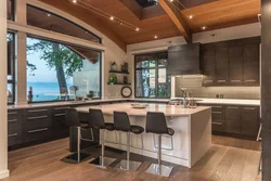 Kitchen design in a large house photo