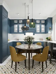 Color Combination With Blue In The Kitchen Interior