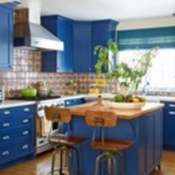 Color Combination With Blue In The Kitchen Interior