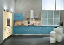 Сочетание цветов с синим цветом в интерьере кухни