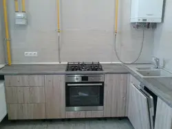 Close the gas hose in the kitchen photo