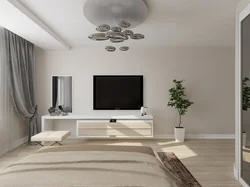 TV in the bedroom interior design photo