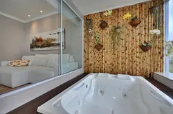 In the bath instead of tiles photo