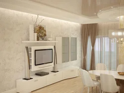 Modern living room design in a house in light colors