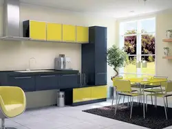 Кухня в серо желтых тонах фото