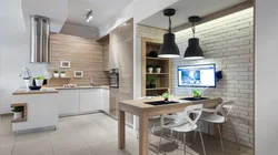 Loft style kitchen in light colors photo