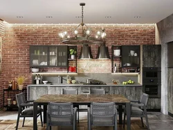 Loft style kitchen in light colors photo