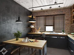 Loft style kitchen in light colors photo