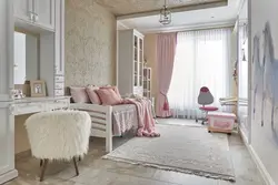 Powdery shades in the living room interior