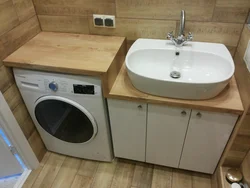Machine under the countertop bathtub photo